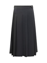 SEMICOUTURE - Gonna Midi Tempest a Pieghe - Blu - LIDIASHOPPING® - Official Website
