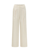 SEMICOUTURE - Pantaloni Chrissi a Gamba Ampia - Bianco - LIDIASHOPPING® - Official Website