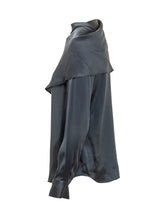 SEMICOUTURE - Blusa Rexanne con Collo Drappeggiato - Blu - LIDIASHOPPING® - Official Website
