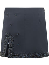 SEMICOUTURE - Minigonna Kailee con Applicazioni Decorative - Blu - LIDIASHOPPING® - Official Website
