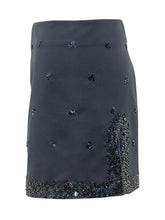 SEMICOUTURE - Minigonna Kailee con Applicazioni Decorative - Blu - LIDIASHOPPING® - Official Website