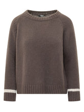 BALESTRERO - Maglia Girocollo con Spalle Scese - Marrone - LIDIASHOPPING® - Official Website
