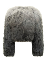 MARTHA LOUIS - Giacca in Pelliccia di Mongolia Sfumata - Grigio - LIDIASHOPPING® - Official Website