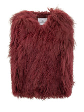 MARTHA LOUIS - Gilet in Pelliccia di Mongolia - Rosa - LIDIASHOPPING® - Official Website