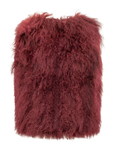 MARTHA LOUIS - Gilet in Pelliccia di Mongolia - Rosa - LIDIASHOPPING® - Official Website