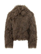 MARTHA LOUIS - Giacca in Pelliccia di Mongolia con Collo - Marrone - LIDIASHOPPING® - Official Website