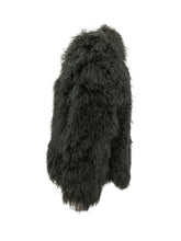 MARTHA LOUIS - Giacca in Pelliccia di Mongolia con Collo Ampio - Nero - LIDIASHOPPING® - Official Website