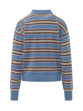 GUEST IN RESIDENCE - Polo a Righe in Cashmere - Blu - LIDIASHOPPING® - Official Website