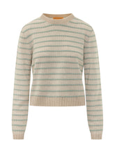 GUEST IN RESIDENCE - Maglia Pebble Girocollo a Righe in Cashmere - Beige - LIDIASHOPPING® - Official Website