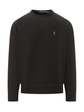 POLO RALPH LAUREN - Felpa Girocollo con Ricamo Logo sul Petto - Nero - LIDIASHOPPING® - Official Website