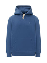 POLO RALPH LAUREN - Felpa con Cappuccio e Ricamo Logo sul Petto - Blu - LIDIASHOPPING® - Official Website