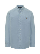 POLO RALPH LAUREN - Long Sleeve Shirt with Button Down Collar - Blue - LIDIASHOPPING® - Official Website