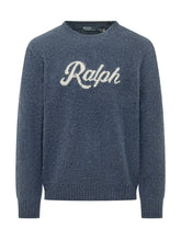 POLO RALPH LAUREN - Pullover Girocollo con Scritta Frontale - Blu - LIDIASHOPPING® - Official Website