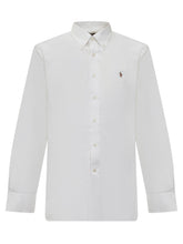 POLO RALPH LAUREN - Camicia con Logo sul Petto - Bianco - LIDIASHOPPING® - Official Website