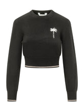 PALM ANGELS - Maglia Palm Tree Girocollo - Nero - LIDIASHOPPING® - Official Website