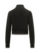 PALM ANGELS - Maglia Palm Tree con Zip - Nero - LIDIASHOPPING® - Official Website