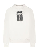PALM ANGELS - Felpa con Stampa Frontale - Bianco - LIDIASHOPPING® - Official Website