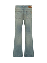 AMIRI - Jeans Straight Flare con Strappi - Blu - LIDIASHOPPING® - Official Website