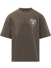 AMIRI - T-shirt with Graphic Chest Motif - Brown - LIDIASHOPPING® - Official Website