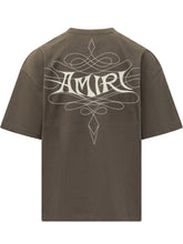 AMIRI - T-shirt with Graphic Chest Motif - Brown - LIDIASHOPPING® - Official Website