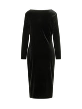 LAUREN RALPH LAUREN - Abito Midi Slim con Drappeggio - Nero - LIDIASHOPPING® - Official Website