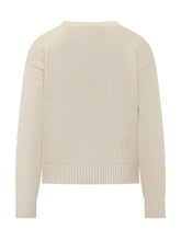 LAUREN RALPH LAUREN - Crew Neck Sweater with Dog Motif - White - LIDIASHOPPING® - Official Website
