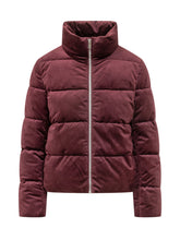 LAUREN RALPH LAUREN - Short puffer jacket featuring a voluminous silhouette, horizontal quilting, padded high collar, long sleeves and front zip fastening. - Red - LIDIASHOPPING® - Official Website