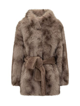 BULLY - Jacket with Belt and Wide Collar - Grey - LIDIASHOPPING® - Official Website