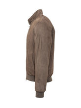 RENZO CENCI - Suede Zip-Up Bomber Jacket - Beige - LIDIASHOPPING® - Official Website