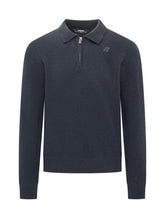 K-WAY - Polo Gleren a Maniche Lunghe con Zip - Blu - LIDIASHOPPING® - Official Website
