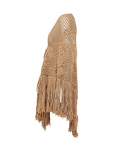 CHIARA IS - Scialle Peonia Traforato con Frange - Beige - LIDIASHOPPING® - Official Website