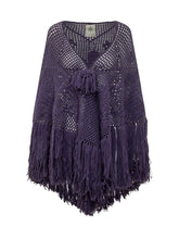 CHIARA IS - Peonia Shawl with Mesh Work - Purple - LIDIASHOPPING® - Official Website