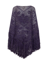 CHIARA IS - Peonia Shawl with Mesh Work - Purple - LIDIASHOPPING® - Official Website