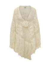CHIARA IS - Peonia Shawl with Mesh Work - Beige - LIDIASHOPPING® - Official Website