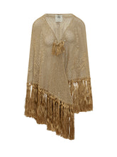 CHIARA IS - Mantella Traforata con Frange - Oro - LIDIASHOPPING® - Official Website