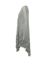 CHIARA IS - Mantella Traforata con Frange - Grigio - LIDIASHOPPING® - Official Website
