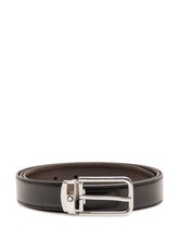 MONTBLANC - Belt with Rectangular Buckle - Black - LIDIASHOPPING® - Official Website