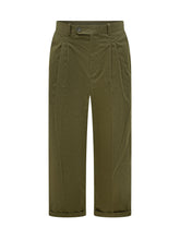 DROLE DE MONSIEUR - Cropped Pleated Trousers - Green - LIDIASHOPPING® - Official Website