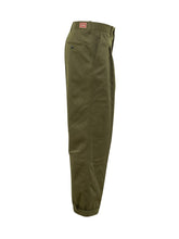 DROLE DE MONSIEUR - Cropped Pleated Trousers - Green - LIDIASHOPPING® - Official Website