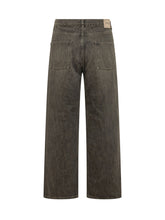DROLE DE MONSIEUR - Washed Wide Leg Jeans - Brown - LIDIASHOPPING® - Official Website