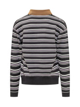 DROLE DE MONSIEUR - Striped Polo with Front Embroidery - Blue - LIDIASHOPPING® - Official Website