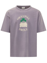 DROLE DE MONSIEUR - T-shirt con Stampa Auto e Palme - Viola - LIDIASHOPPING® - Official Website