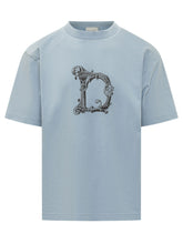 DROLE DE MONSIEUR - T-shirt with Letter Graphic - Blue - LIDIASHOPPING® - Official Website