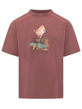 DROLE DE MONSIEUR - T-shirt con Stampa Leone - Rosso - LIDIASHOPPING® - Official Website