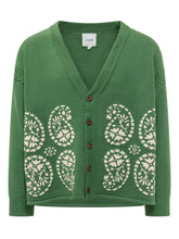 FOUND - Cardigan Paisley con Scollo a V - Verde - LIDIASHOPPING® - Official Website