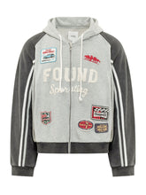 FOUND - Felpa Racer con Cappuccio - Grigio - LIDIASHOPPING® - Official Website