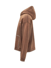 FOUND - Felpa con Cappuccio e Cuciture Decorative - Marrone - LIDIASHOPPING® - Official Website