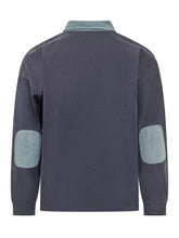 FOUND - Rugby Polo Shirt with Patches - Blue - LIDIASHOPPING® - Official Website