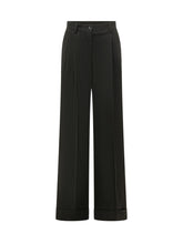 DOLCE & GABBANA - Wide Leg Trousers with Turn Up Hem - Black - LIDIASHOPPING® - Official Website