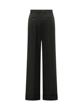 DOLCE & GABBANA - Wide Leg Trousers with Turn Up Hem - Black - LIDIASHOPPING® - Official Website